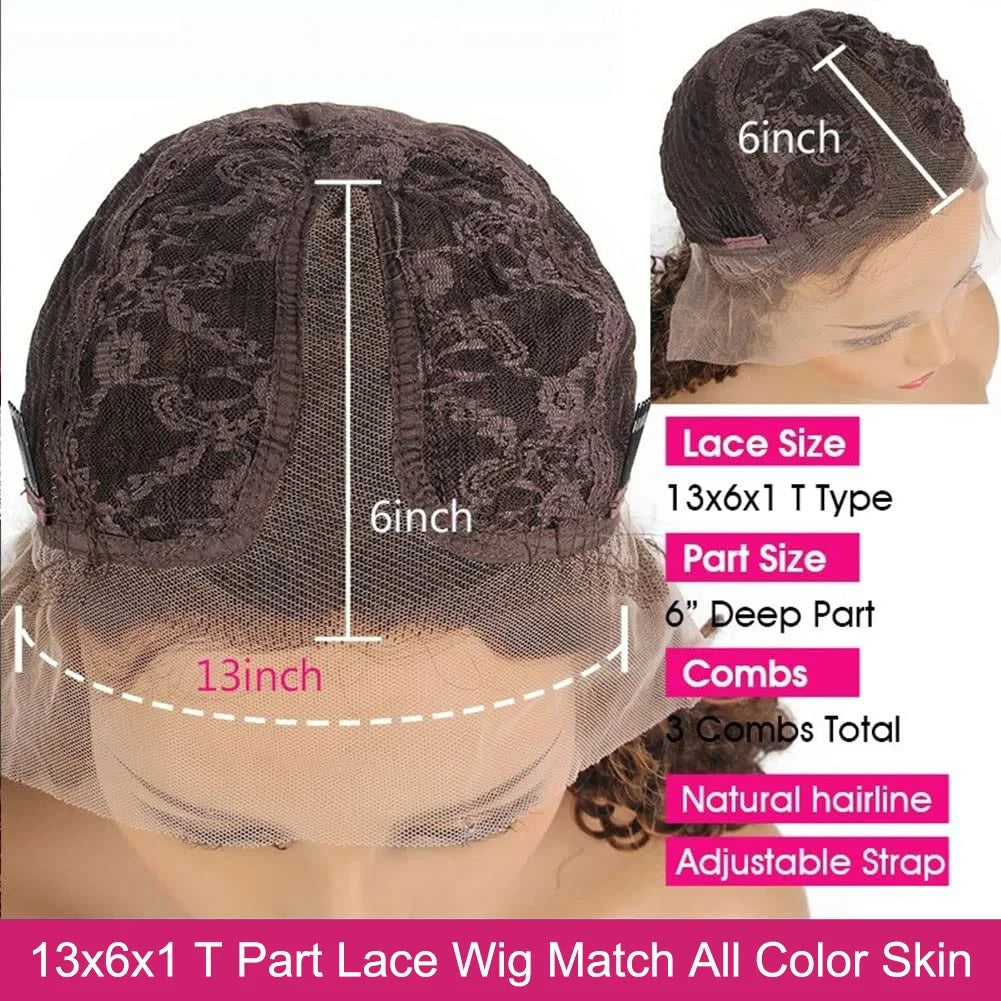 210 Density 13x4 HD Lace Frontal Wig Water Wave Bob Wig Human Hair Wigs Natural Black Curly Lace Front Wig Short Bob Wig On Sale