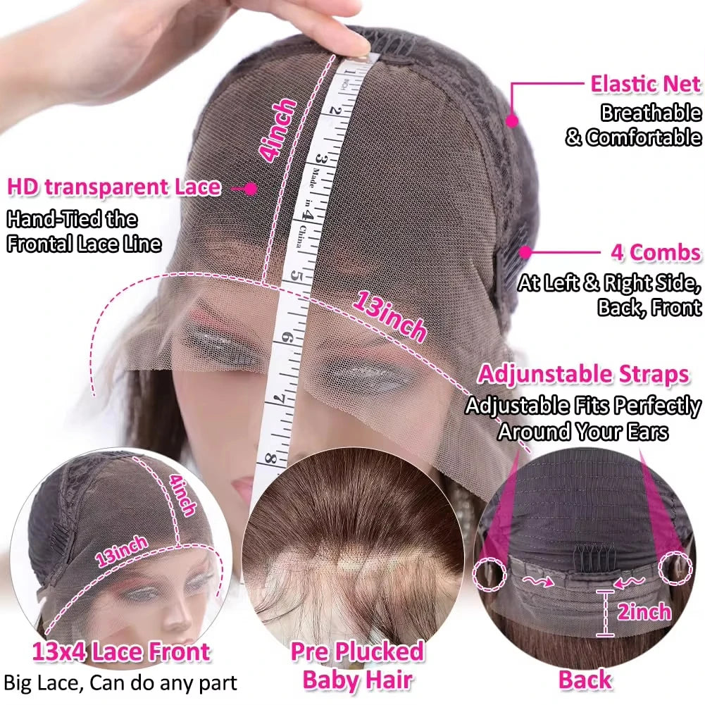 210 Density 13x4 HD Lace Frontal Wig Water Wave Bob Wig Human Hair Wigs Natural Black Curly Lace Front Wig Short Bob Wig On Sale