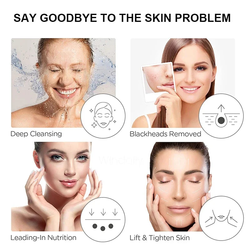 Ultrasonic Skin Care Spatula Vibration Blackhead Remover Cavitation Shovel Facial Exfoliation Skin Care Tools