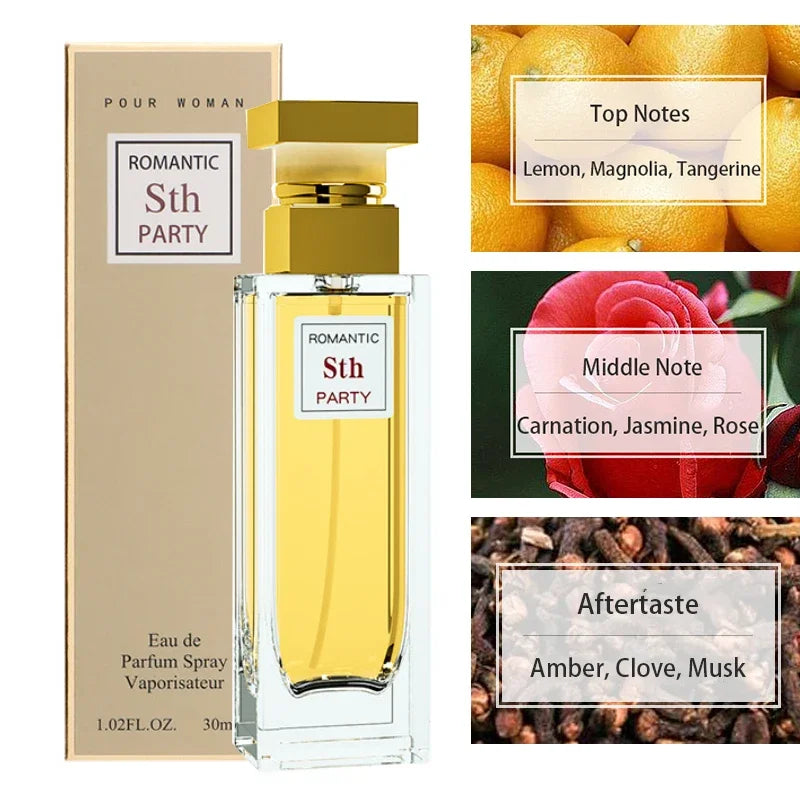 Rose Perfume 30ml Long Lasting Fresh Fruity Floral Scent Fragrance High Quality Body Spray Cologne Light Eau De Parfum For Women