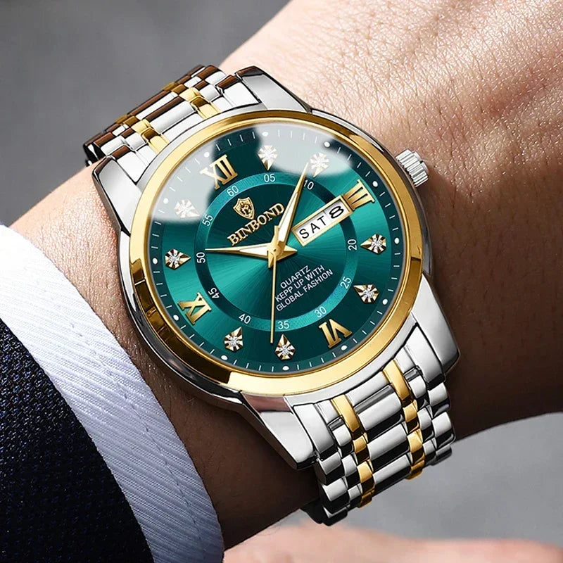 Casual Business Movement Fashion Quartz Wristwatches Gold Diamond Clock Men Luxury Watch Automatic Watches Mens Gifts Relojes