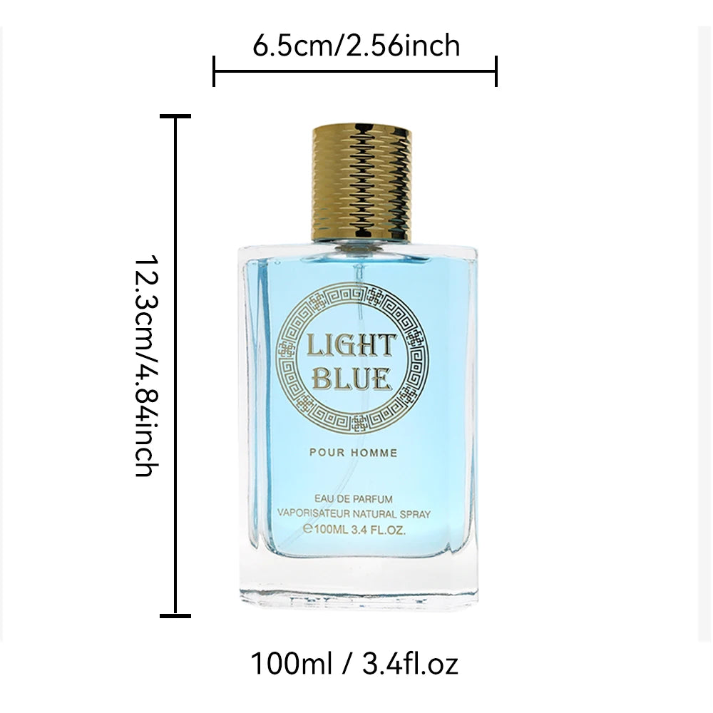 100ML 3.4FL.OZ Men's Perfume Inspired by Eros, Fougère Notes Mint Ambergris Vanilla Scent Highly Parfum Long Lasting Fragrance