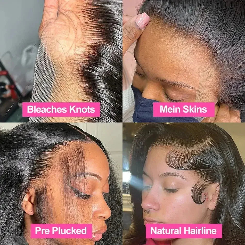 100% Vietnamese Super Double Drawn Bone Straight 13x4 Frontal Bob Wig with Human Hair 613Honey Blond 210%Density For Black Women