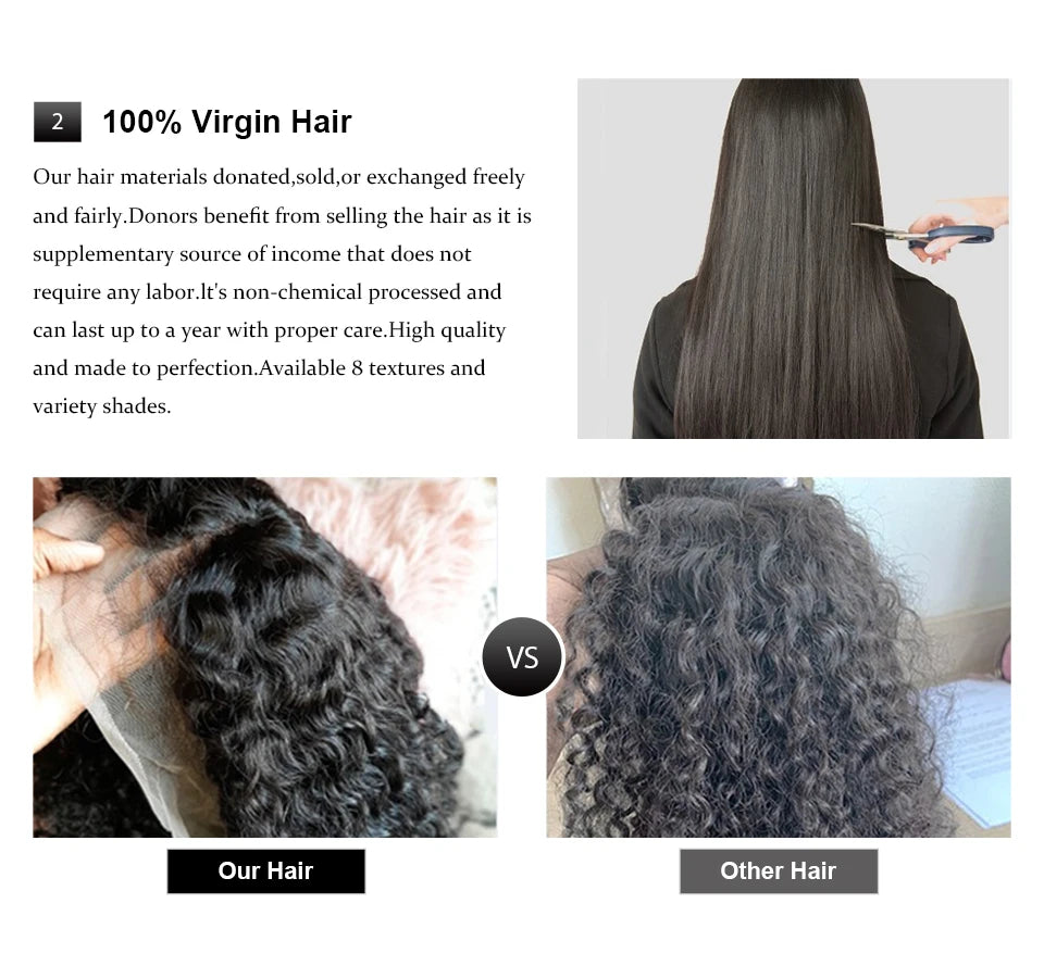 250 Density Invisi Strap 360 Full HD Lace Frontal Kinky Curly Wig Black Human Hair Drawstring Snug 30 inch Water Wig Glueless