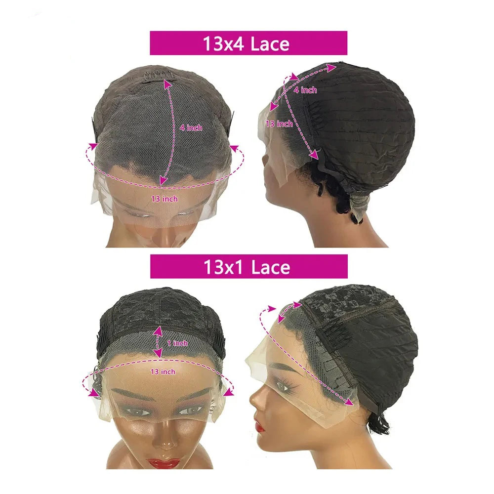 Pixie Cut Wig Human Hair 13x4 Lace Frontal Wigs Human Hair Curly Wave Short Bob Human Hair Wigs Curly Lace Front Wig For Women