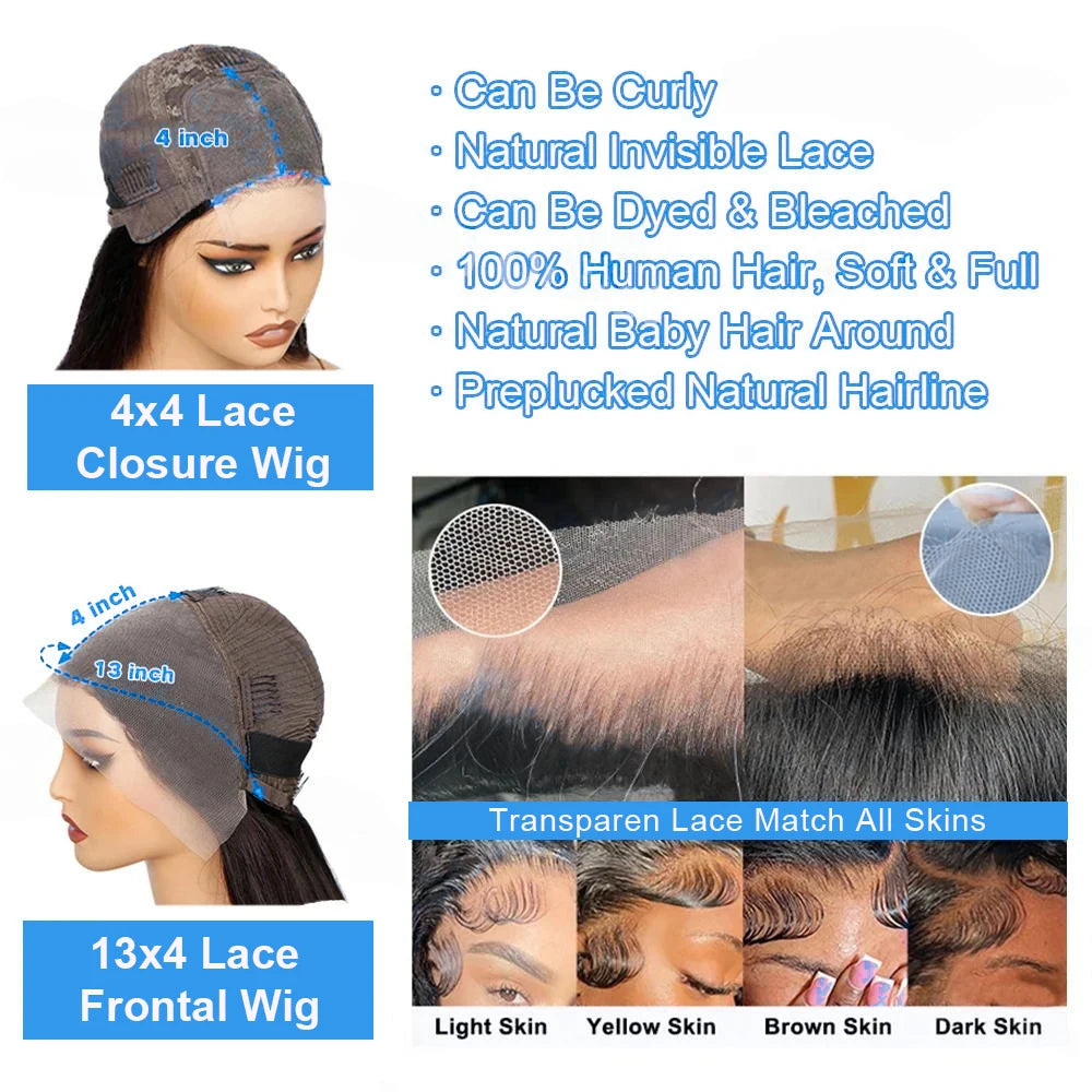 230% Density Curly Short Bob Body Wave Wigs 13x4 Lace Frontal Wig 10 14 18 Inch Black Brazilian Remy 100% Human Hair Wigs Women